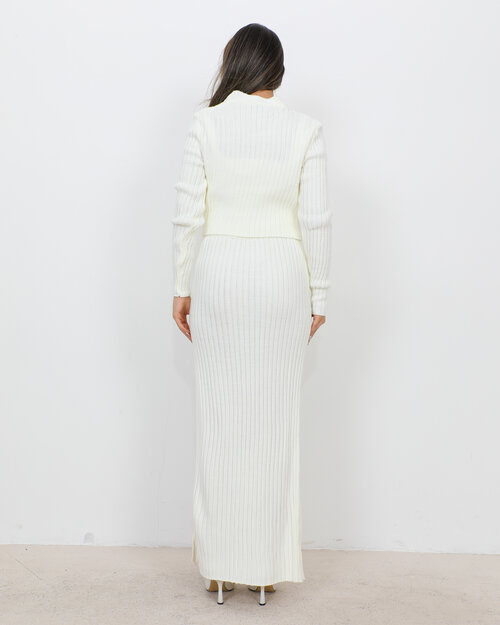 Ensemble 3 Pièces Jupe Longe En maille Carla