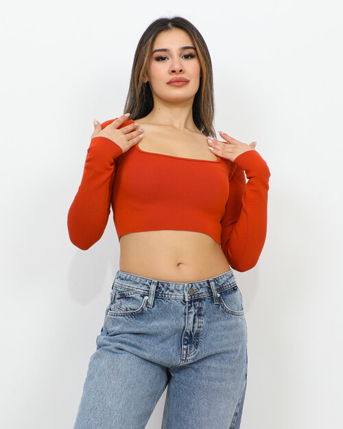 Crop Top Col Carré Mégane