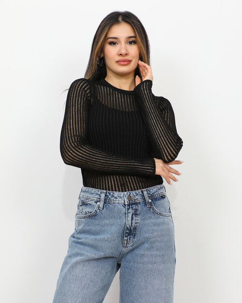 Pullover  en Maille Transparente   Alexia