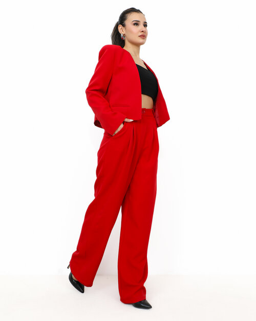 Pantalon Fluide Rouge Luna