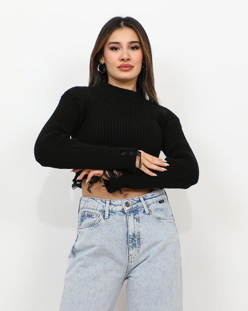 Pull Crop Top Noir Alison