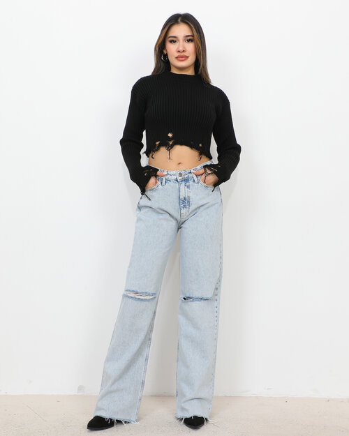 Pull Crop Top Noir Alison