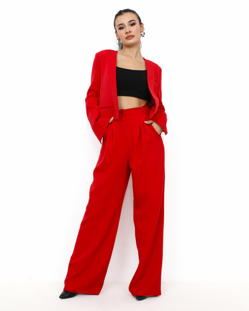 Pantalon Fluide Rouge Luna