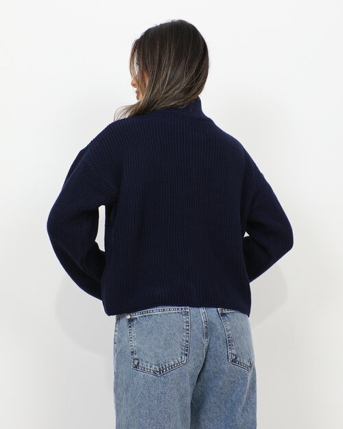 Gilet en Maille Bleu Marine Émile