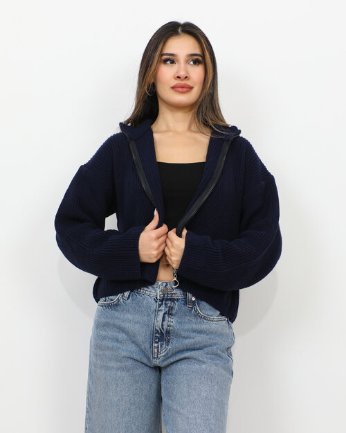 Gilet en Maille Bleu Marine Émile