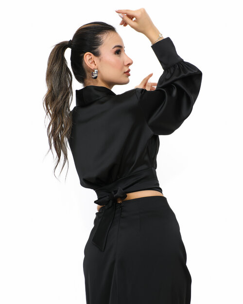 Chemise Cache-Coeur  Noir Fanny