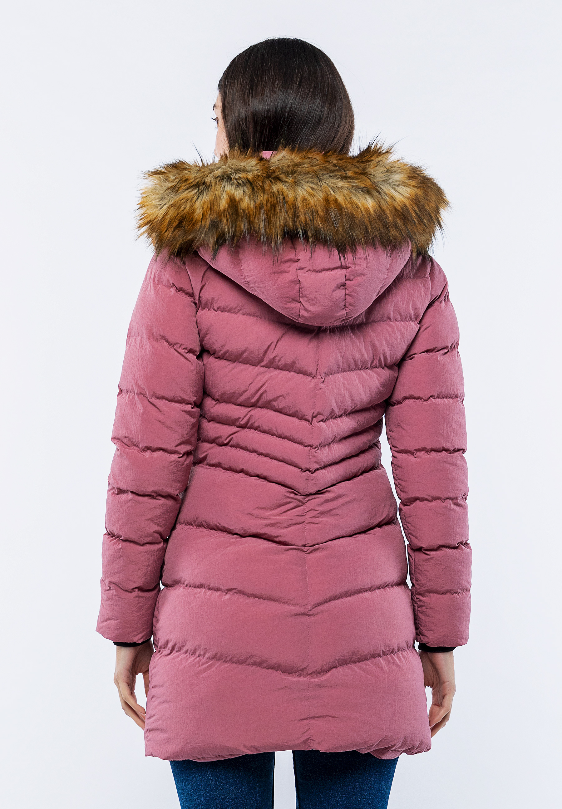 Doudoune Longue Rose Asma