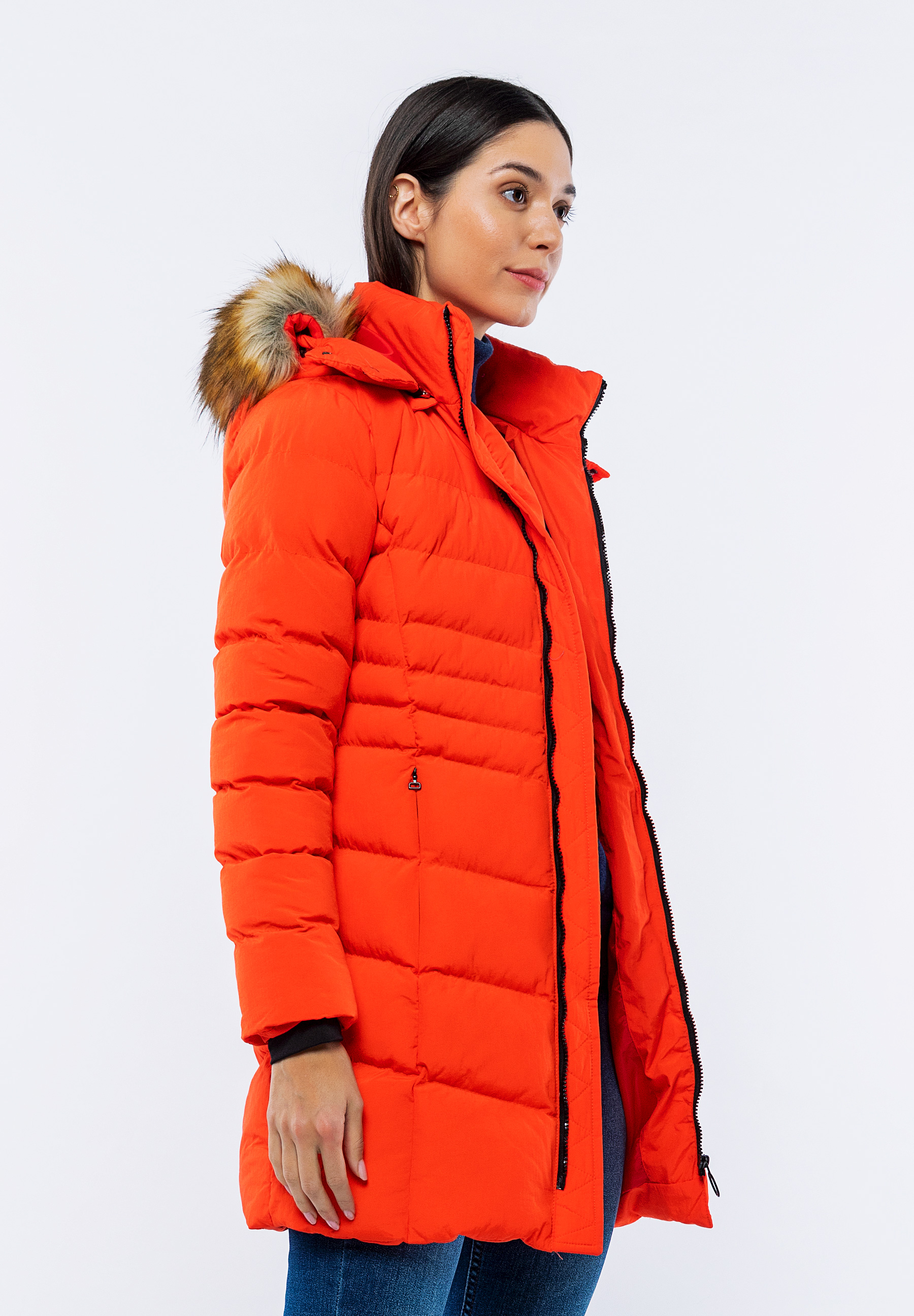 Doudoune Longue Orange Asma