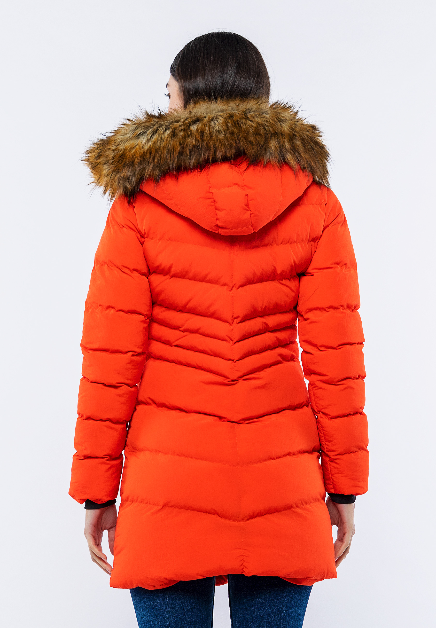 Doudoune Longue Orange Asma