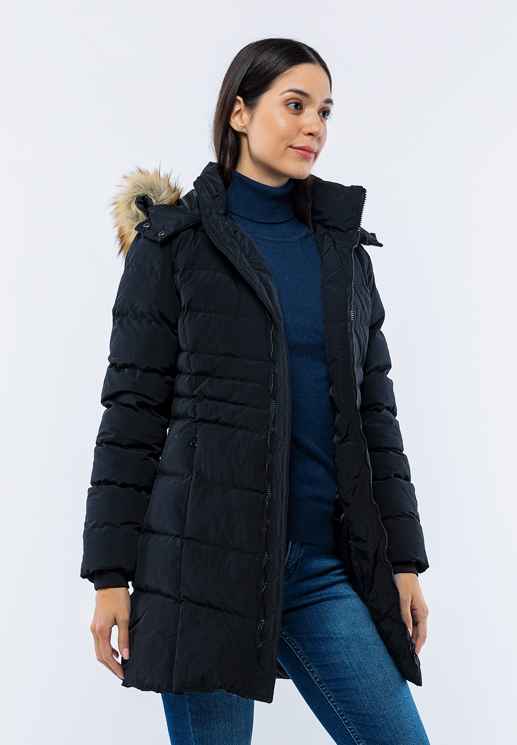 Doudoune Longue Noir Asma