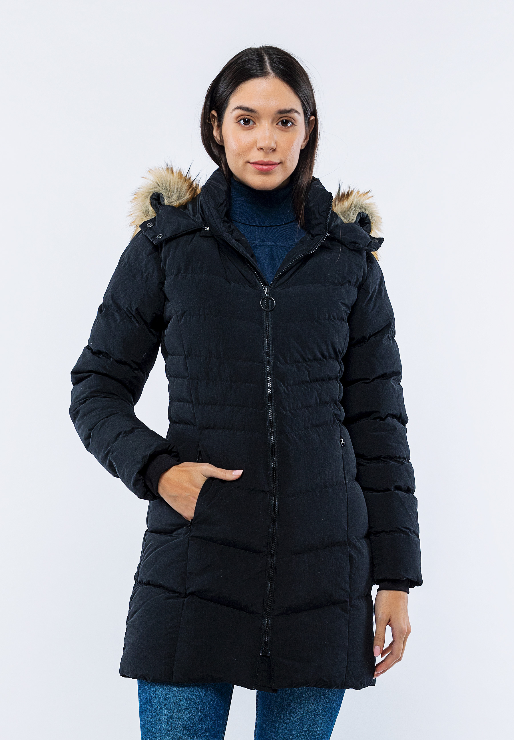 Doudoune Longue Noir Asma