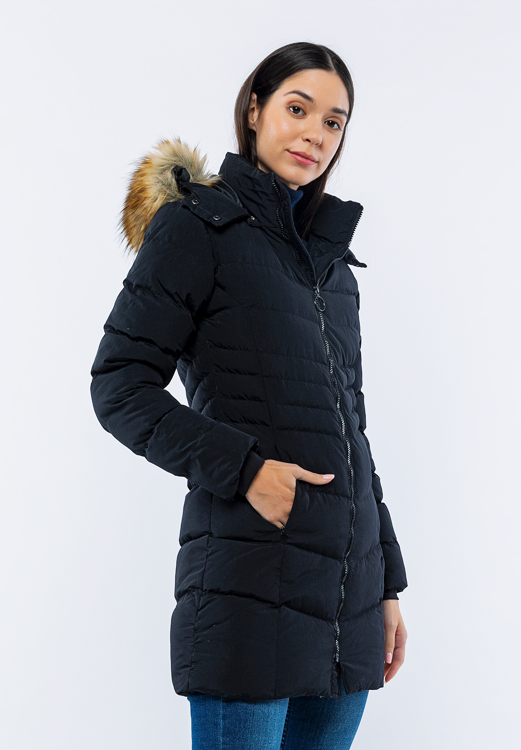 Doudoune Longue Noir Asma