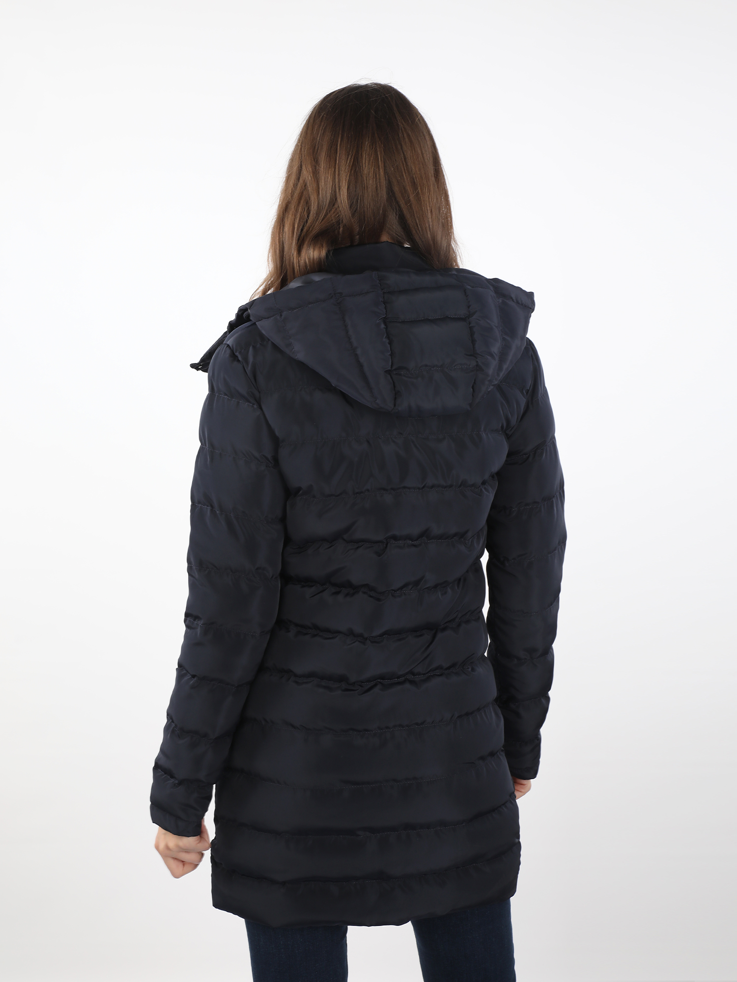 Doudoune longue Noir Nina