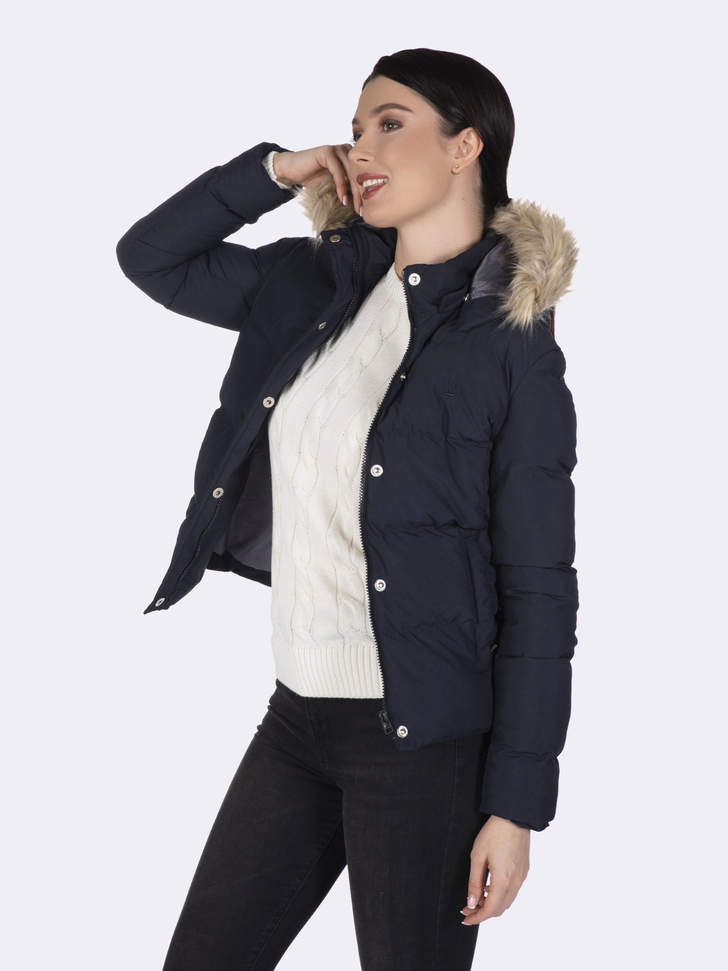 Doudoune Bleu Marine Tina