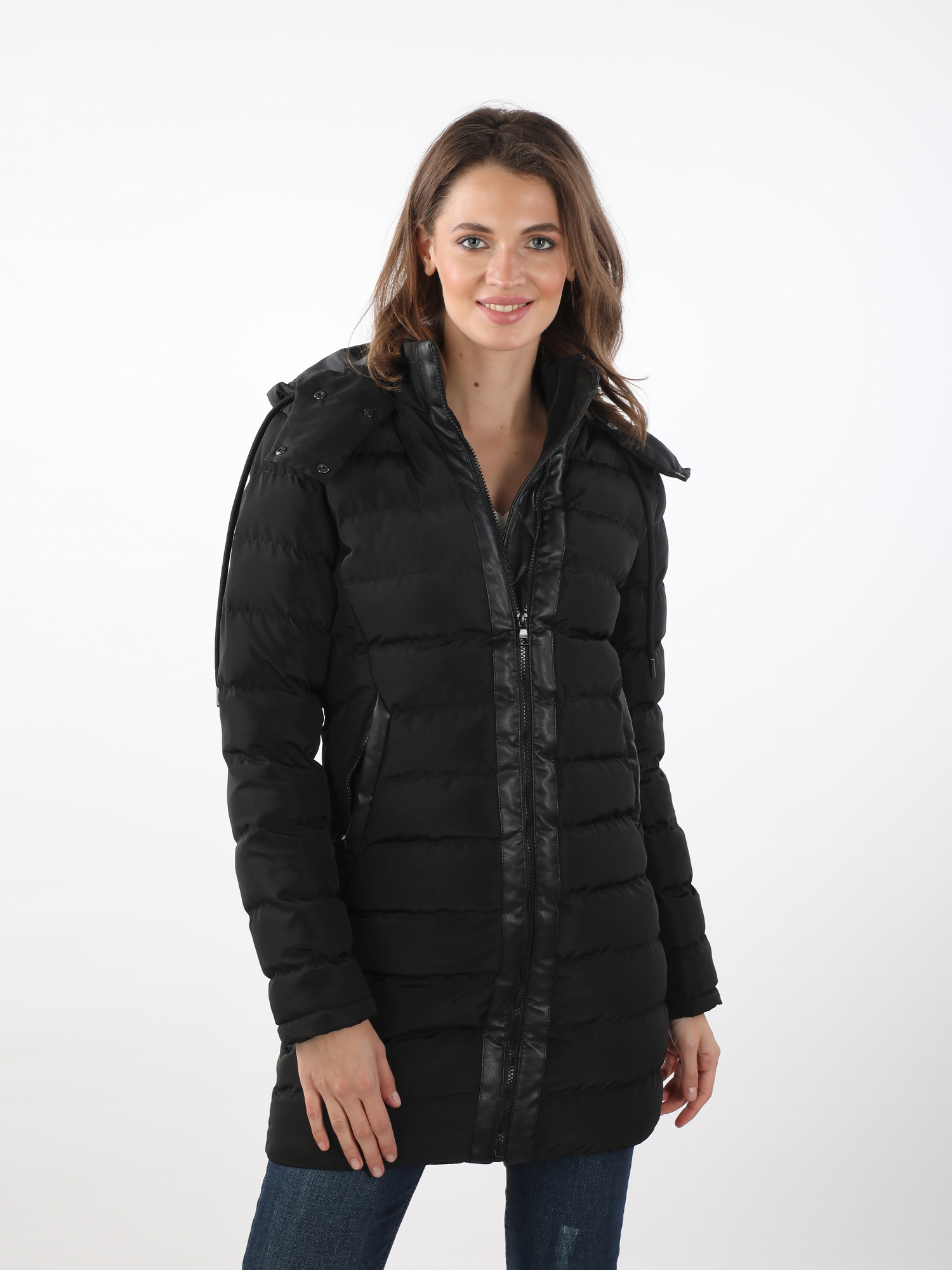 Doudoune longue Noir Nida