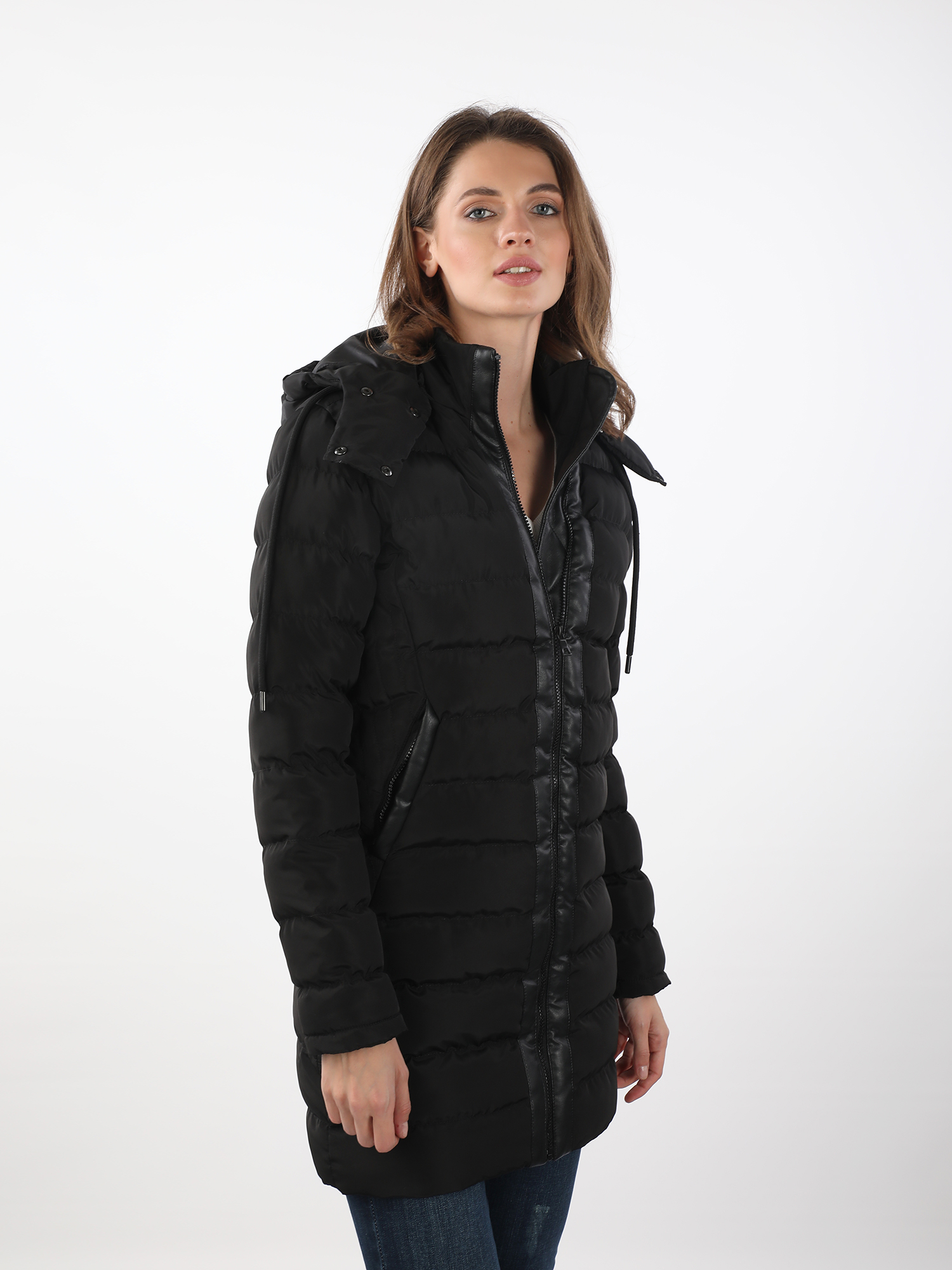 Doudoune longue Noir Nida