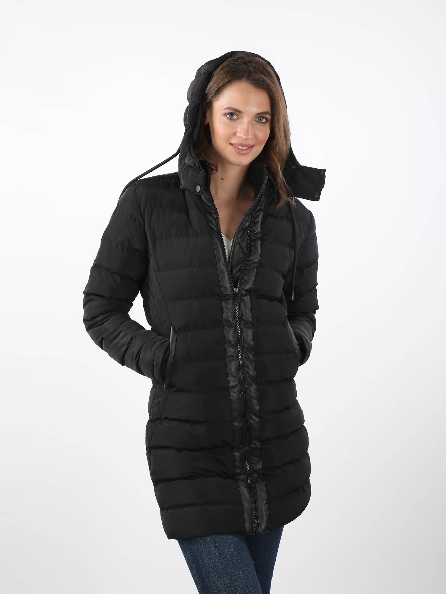 Doudoune longue Noir Nida