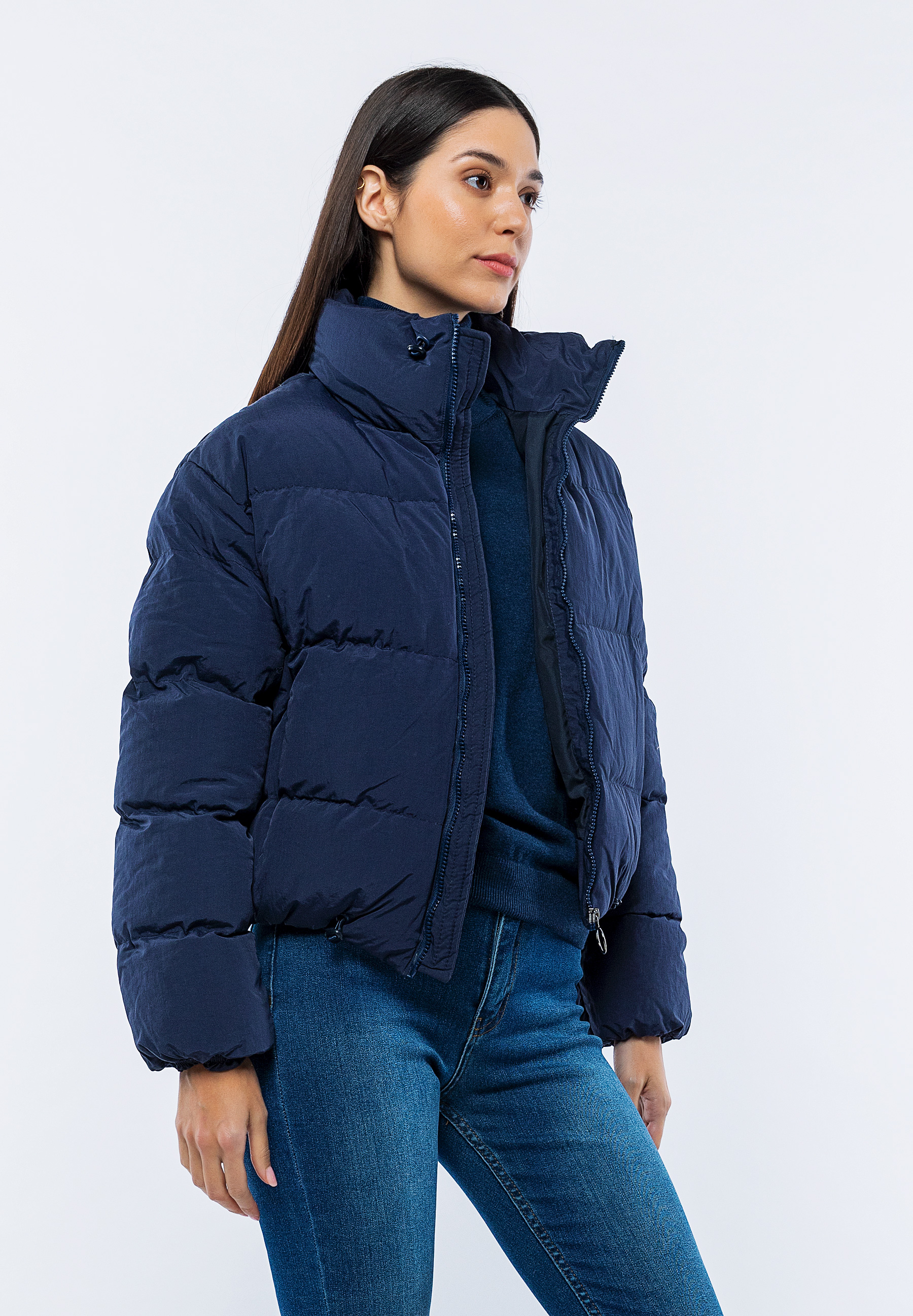 Doudoune Courte Bleu Marine Mila