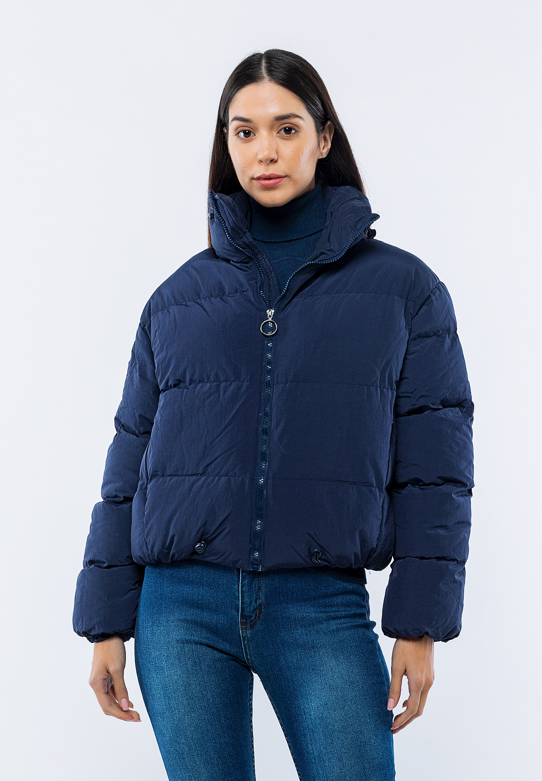 Doudoune Courte Bleu Marine Mila