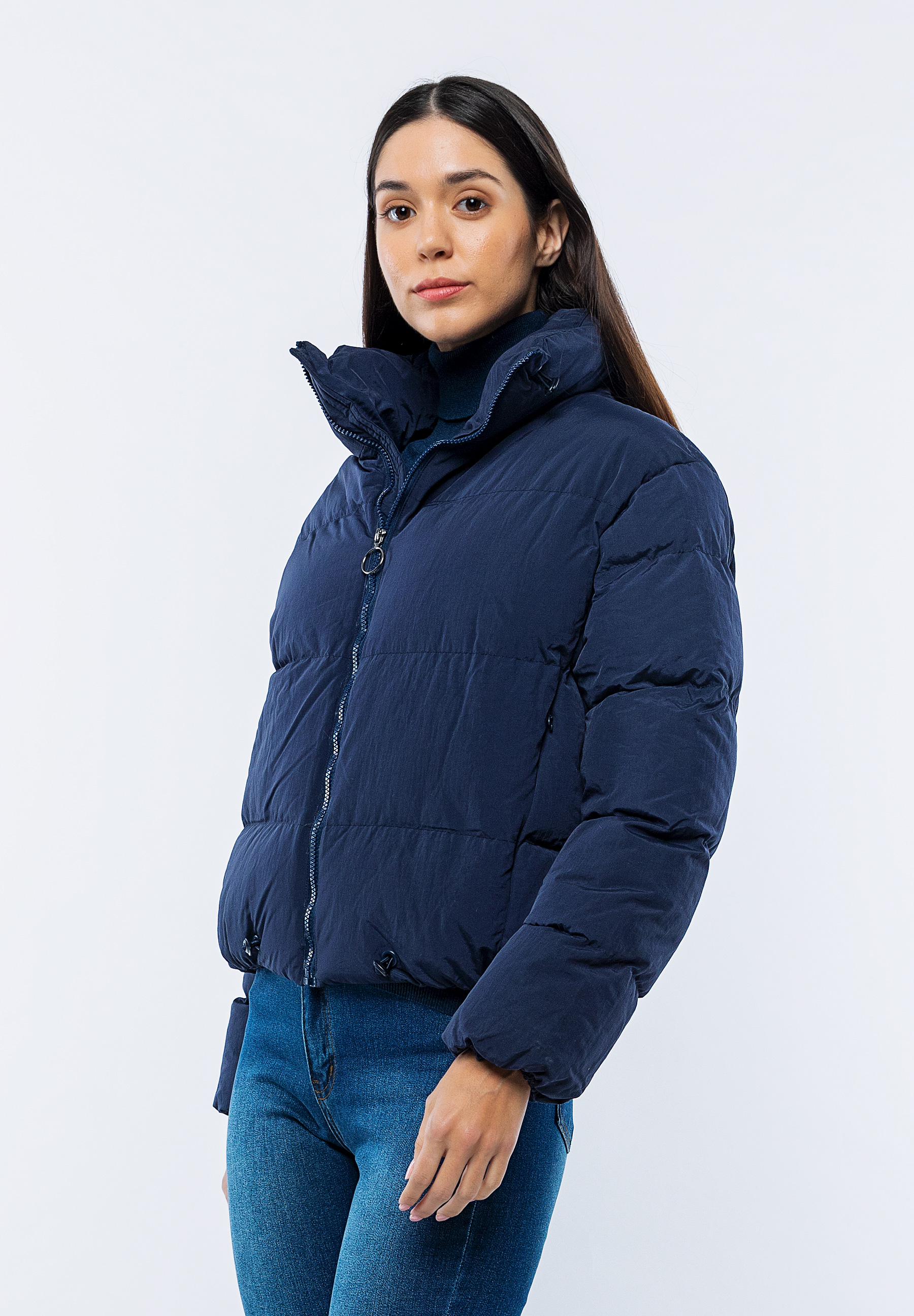 Doudoune Courte Bleu Marine Mila