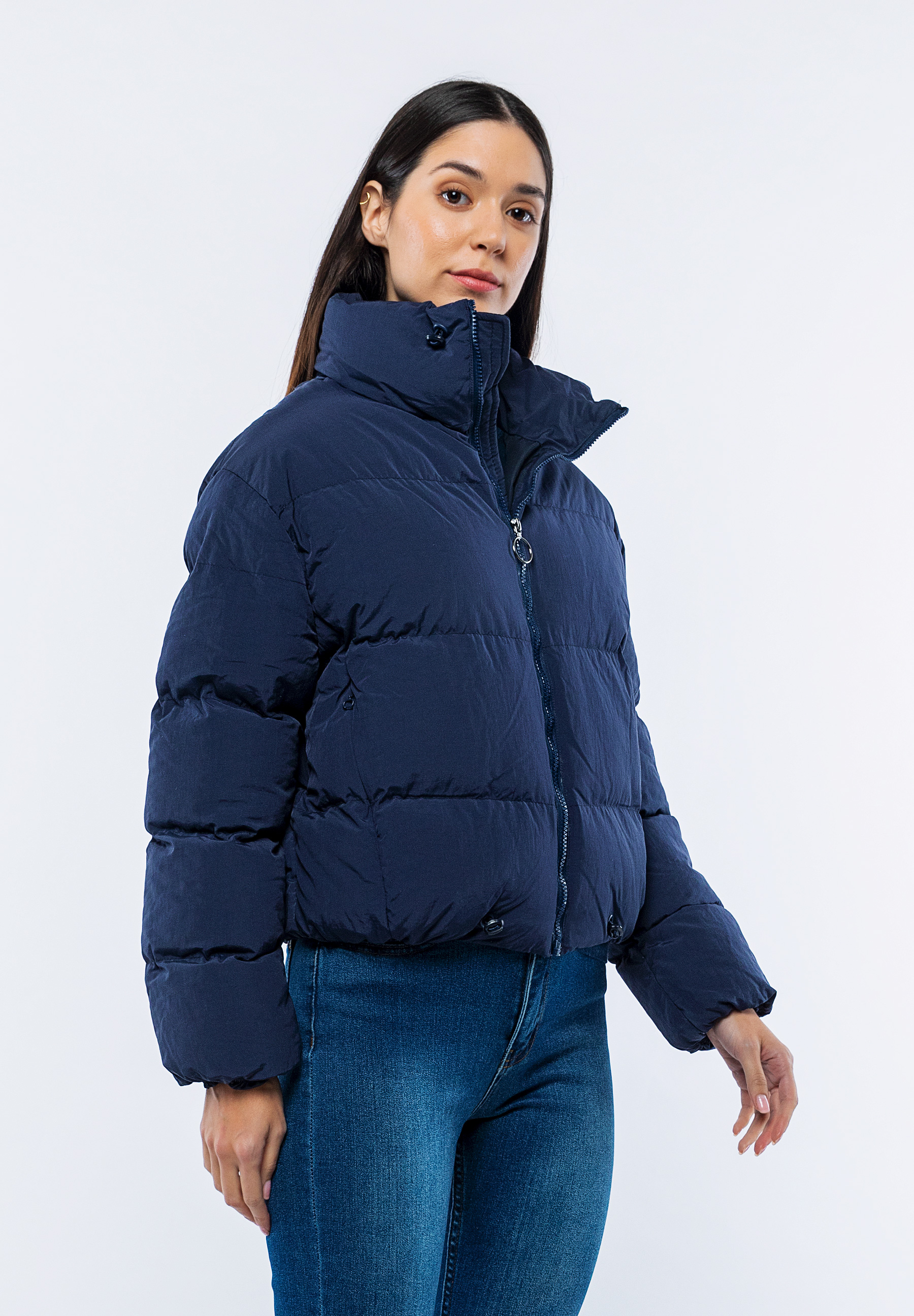 Doudoune Courte Bleu Marine Mila