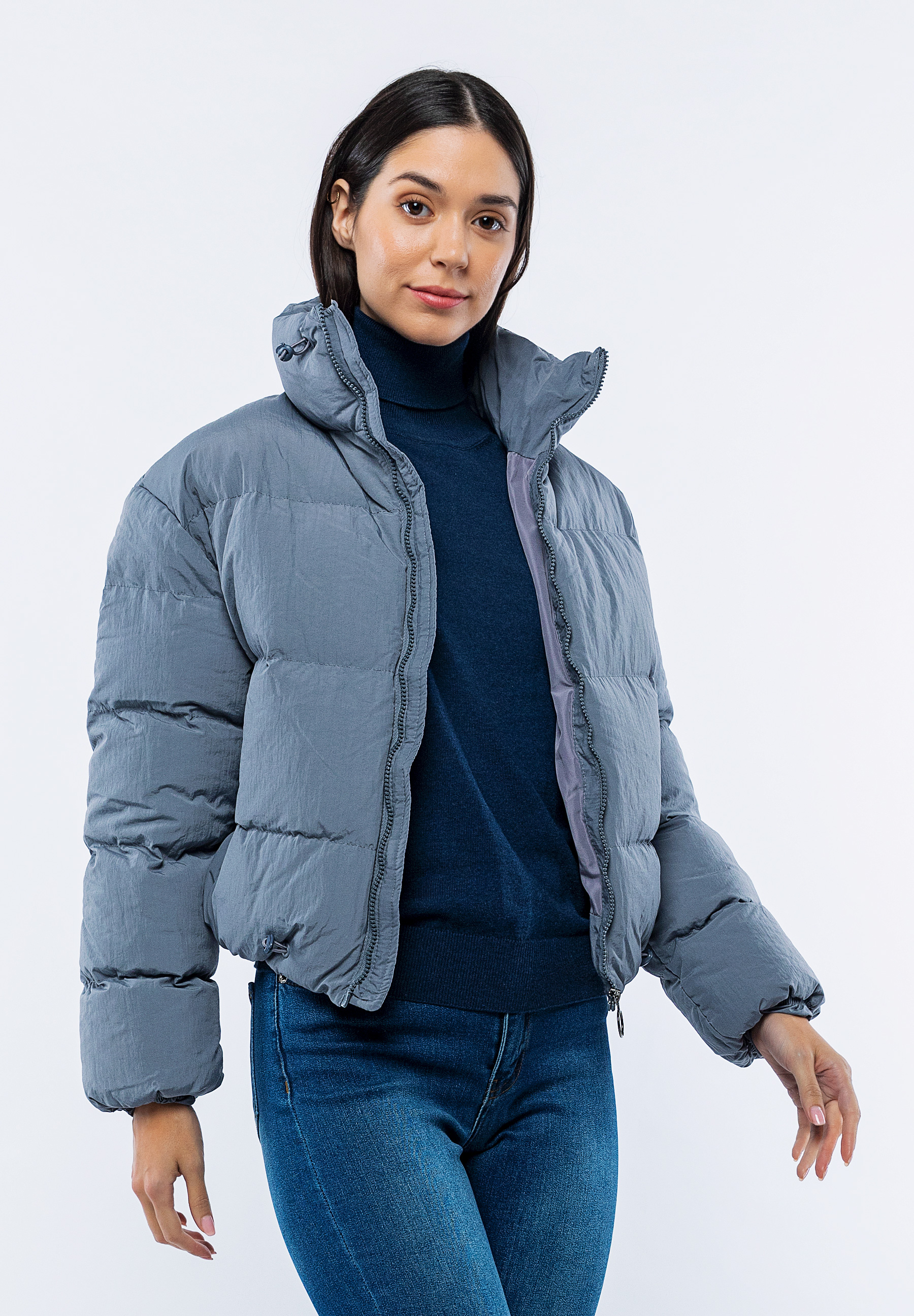 Doudoune Courte Bleu Claire Mila