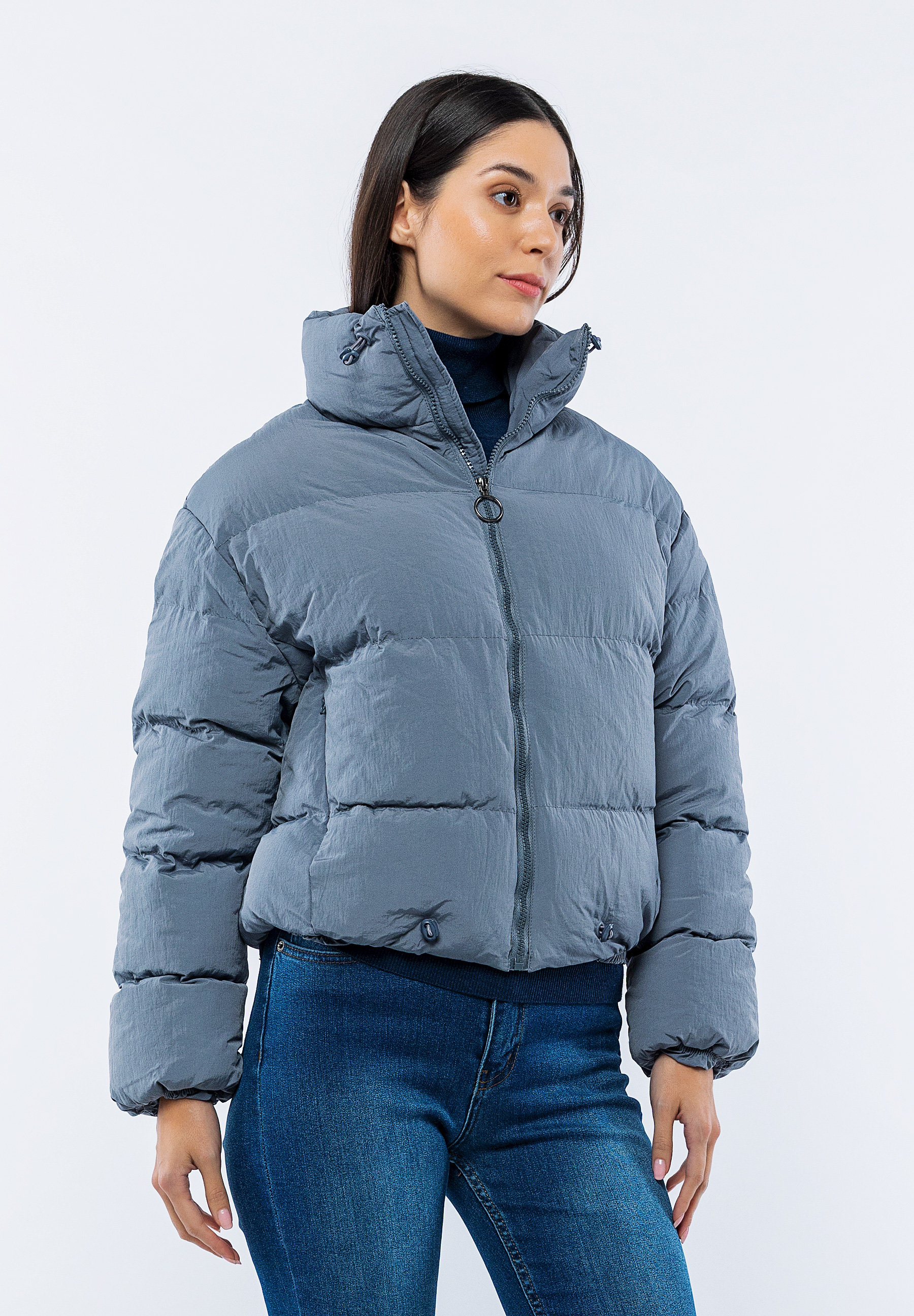 Doudoune Courte Bleu Claire Mila