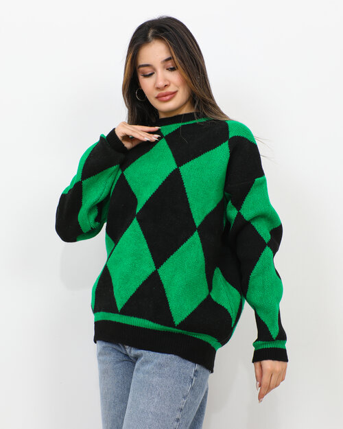 Pull en Maille Vert Lucienne