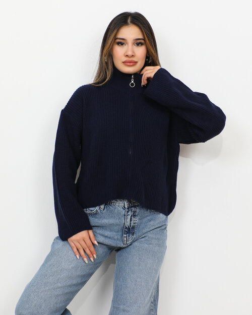 Gilet en Maille Bleu Marine Émile