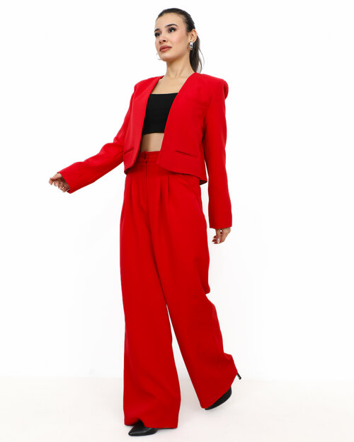 Pantalon Fluide Rouge Luna