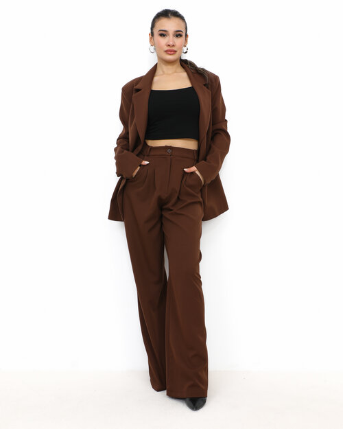 Pantalon Fluide Marron Luna