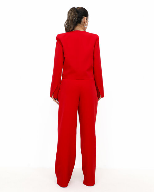 Pantalon Fluide Rouge Luna