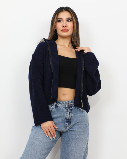 Gilet en Maille Bleu Marine Émile