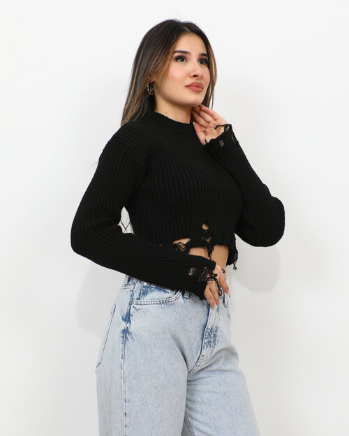 Pull Crop Top Noir Alison