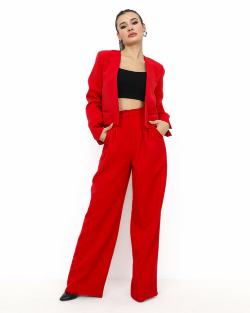 Pantalon Fluide Rouge Luna